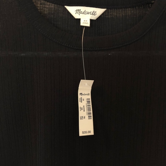 NWT MADEWELL Sheer Summer Baby Tee in black - Picture 4 of 4